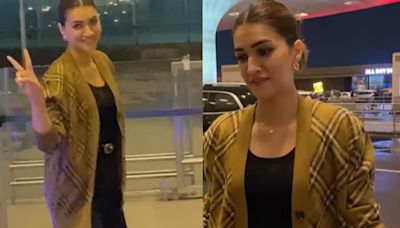 Watch: Kriti Sanon Jets Off To Abu Dhabi For IIFA 2024, Turns Heads In Chic Airport Outfit - News18