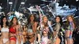 International models including American Kendall Jenner (2nd R) walk the runway at the 2018 Victoria's Secret Fashion Show at Pier 94 in New York City