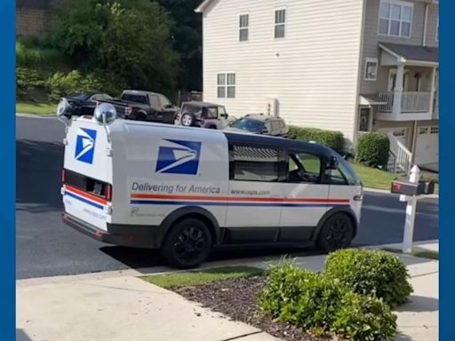 USPS electric vehicles and charging stations seen in Atlanta following January rollout