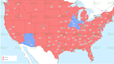 NFL Week 16 TV broadcast maps