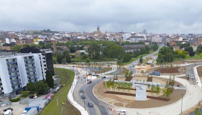 Un carril bici unirá ya la rotonda de la Cruz Roja con el Arpa de Santullano en Oviedo