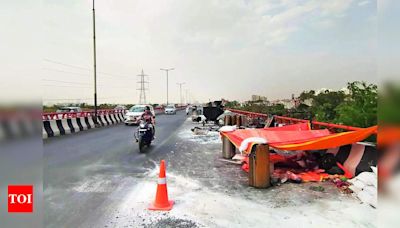 Elevated road from Sector 18 opens, final arm set to be ready soon | Noida News - Times of India