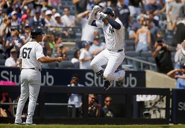 Stanton, Soto, Judge homer as Yankees hang on for win over Rangers | Texarkana Gazette