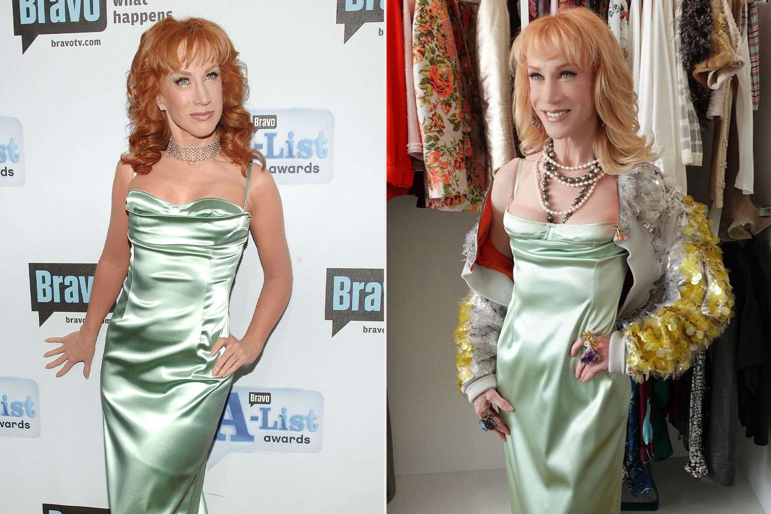 Kathy Griffin Gives a Closet Tour in a Dress She Wore on the Red Carpet in 2008 — See the Side-by-Side!