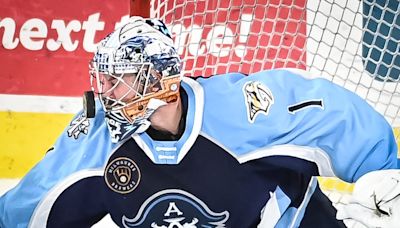 The Milwaukee Admirals veteran goalie knocks out Grand Rapids with a shutout