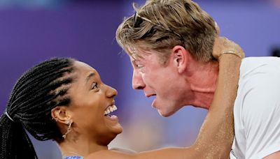 Tara Davis-Woodhall Reacts to Husband Hunter Woodhall's Gold Medal Win