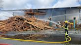 Crews respond to large fire at Delta, B.C., lumber mill