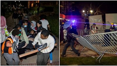 Violentos choques de manifestantes en UCLA tras intervención policial en Columbia