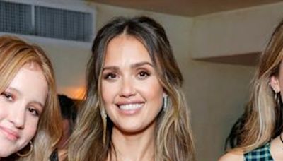 See Jessica Alba's Daughters Wear Her Past Red Carpet Dresses in Rare Outing - E! Online