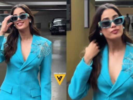 Sexy Video! Janhvi Kapoor Flaunts Her Curves In Mini Skirt, 'Ulajh' Inspired Blazer; Hot Video Goes Viral - News18