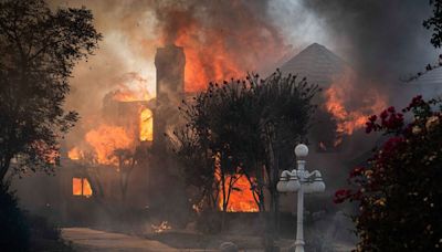 A California wildfire has destroyed 6 homes and caused $10 million in damage. Authorities believe fireworks started it