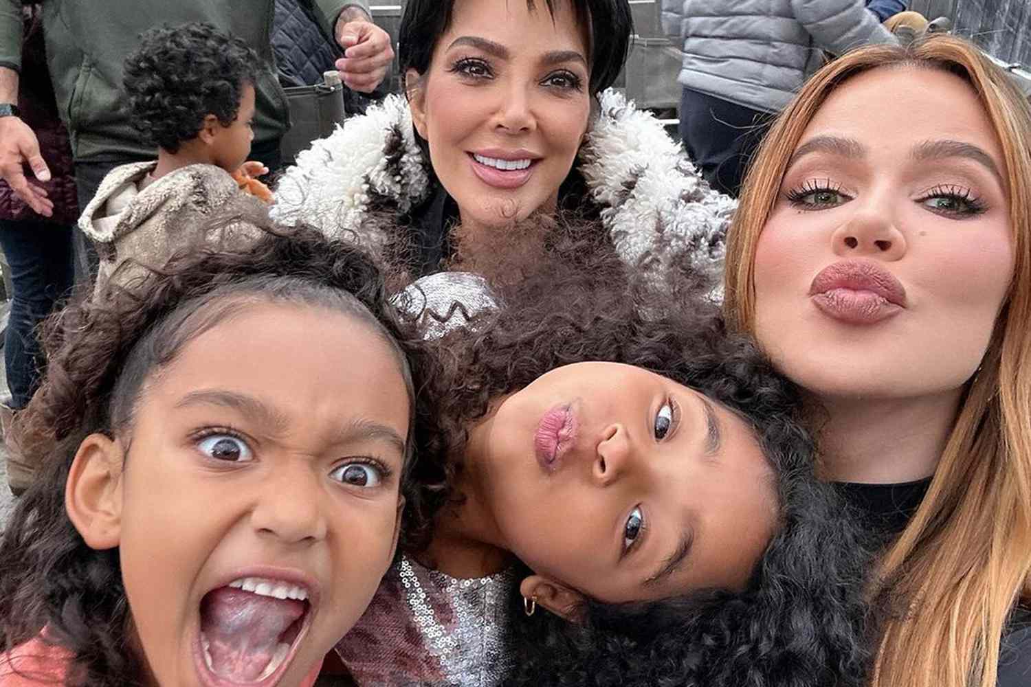 Khloé Kardashian Poses with True, Chicago and Mom Kris Jenner at North West’s 'Lion King' Performance