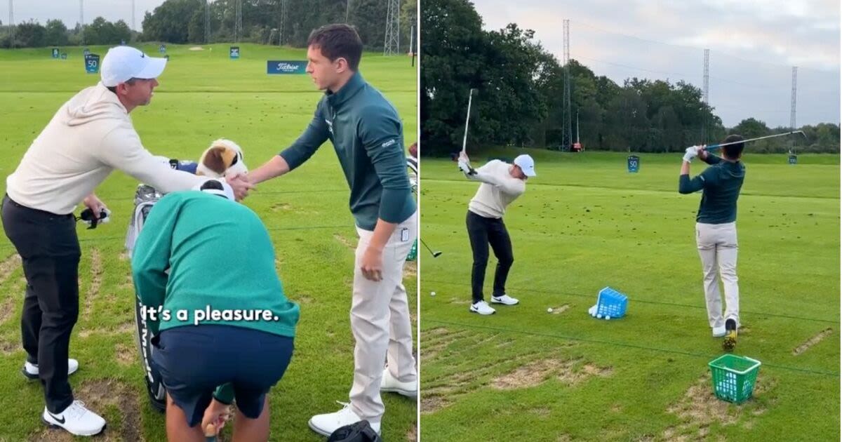 Golf fans convinced Rory McIlroy had no idea about star in awkward encounter