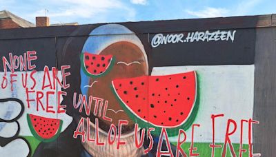 Controversial Pro-Palestinian mural defaced AGAIN with more graffiti