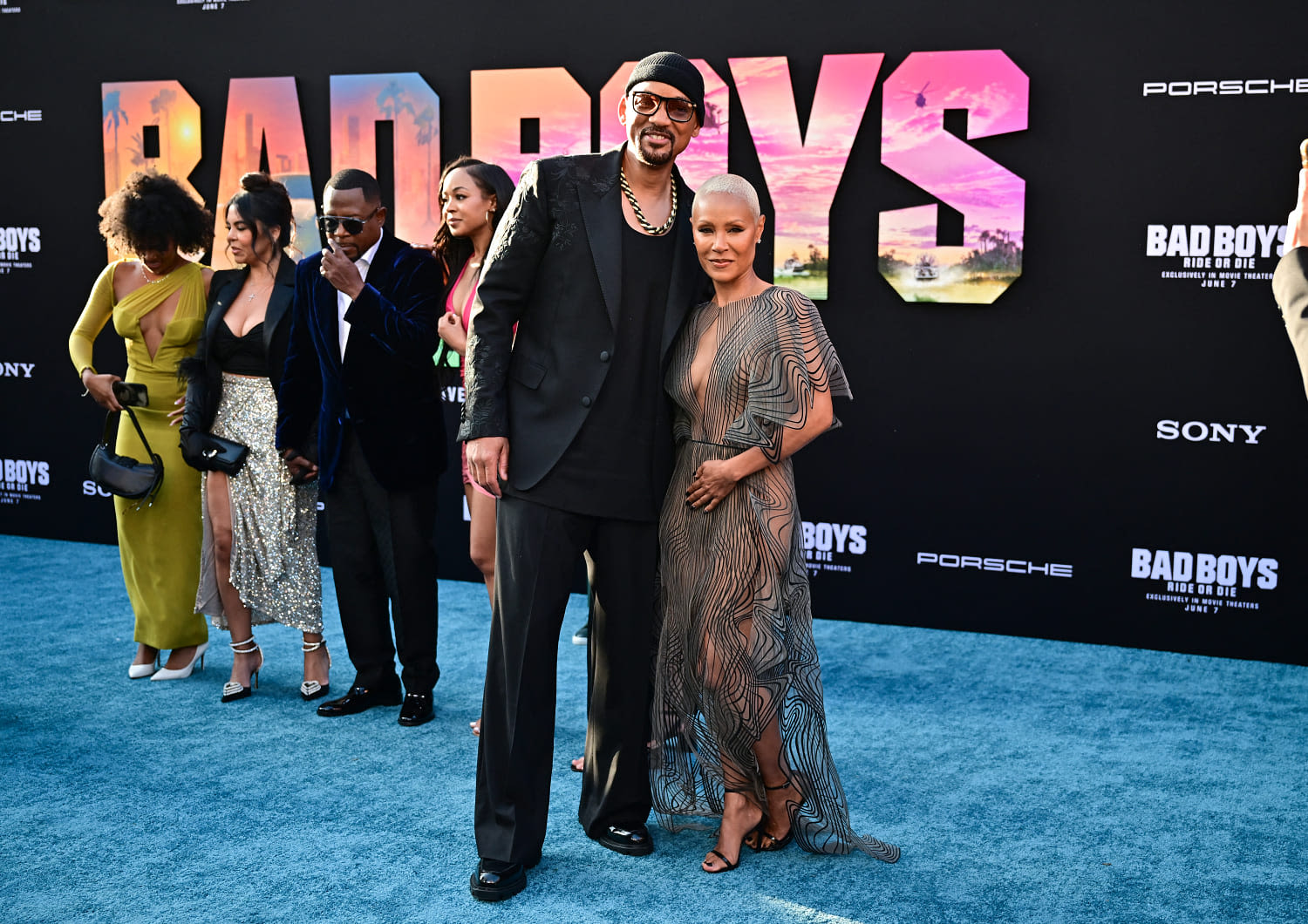 Jada Pinkett Smith and kids support Will Smith at 'Bad Boys: Ride or Die' premiere in LA