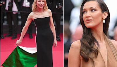 El topless de Bella Hadid y la bandera palestina de Cate Blanchett en Cannes