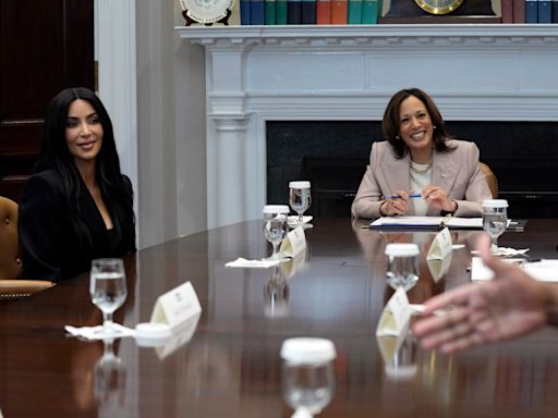 Kim Kardashian tells Kamala Harris she’s ‘here to help’ as they discuss criminal justice reform at White House