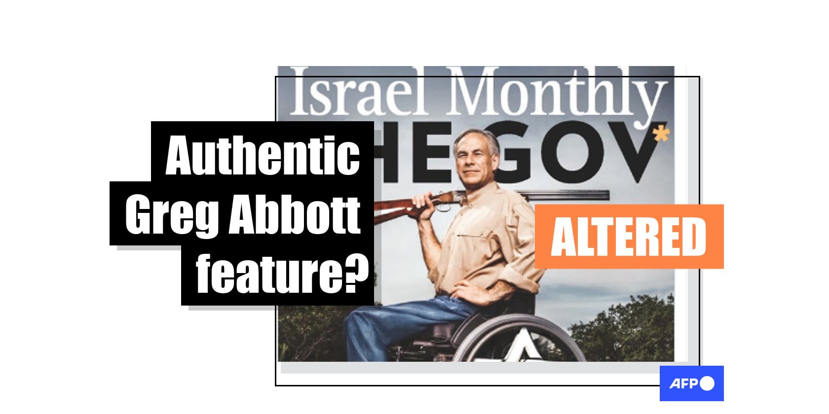 Pro-Israel magazine cover featuring Texas governor is fake