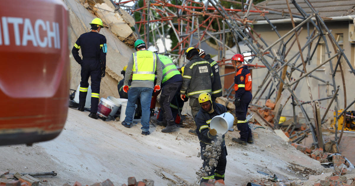 Building collapse in South Africa sparks complex rescue operation with dozens of workers missing