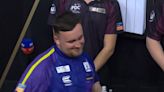 Luke Littler looks embarrassed as he asks official to help him with simple task