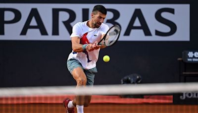 Djokovic ya se entrenó en Roma de cara al debut