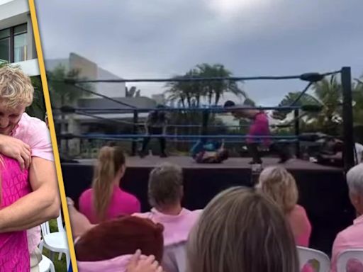 WWE's Logan Paul and Fiancée Nina Agdal Throw Wrestling Themed Gender Reveal Party