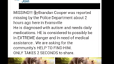 'Brandon Cooper' Missing? Evansville Police Alert Public About Online Scam Involving Fake Reports Of Autistic Child