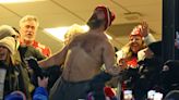 Watch Jason Kelce's epic shirtless celebration after Travis' touchdown in Chiefs-Bills