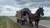 Lee the Horse Logger passes through Lincoln County