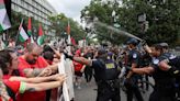 Police deploy pepper spray as crowd protesting Israel’s war in Gaza marches toward US Capitol