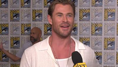 Chris Hemsworth Reacts to People Walking Around as 'Thor' at SDCC (Exclusive)