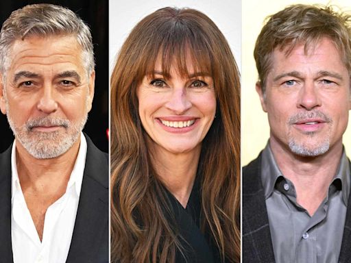 George Clooney Says He and Julia Roberts Would Text Brad Pitt Together While Filming “Ticket to Paradise”