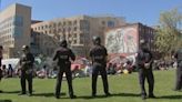 Police surround encampment of protesters at Northeastern University in Boston