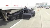 Mustang Slides Under Semi In Scary Crash