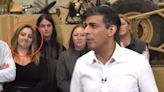People are sharing this video of a woman pulling funny faces behind Rishi Sunak