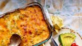 Comforting casserole: Classic mom food casserole with tangy salsa verde tastes like home