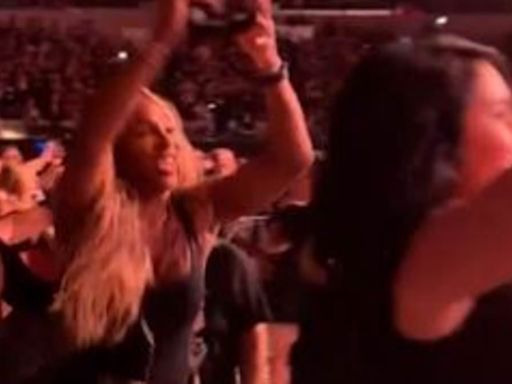 Serena Williams spotted in the pit at Green Day's LA concert