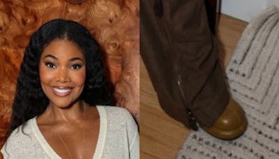 Gabrielle Union Goes Neutral In Brown Leather Booties During London Fashion Week 2024