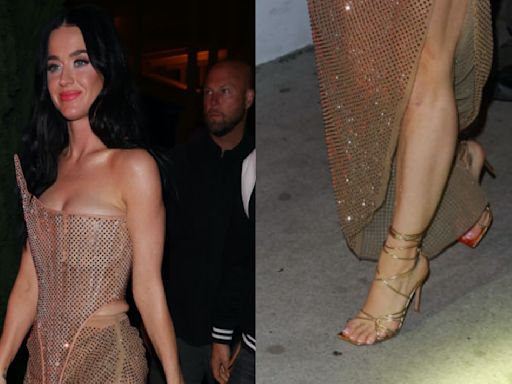 Katy Perry Makes Gold Statement in Strappy Sandals at ‘American Idol’ Last Show Party