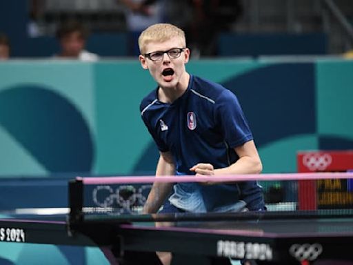 JO 2024 (tennis de table): le point de folie de Félix Lebrun en demi-finale avec l'équipe de France contre la Chine