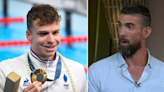 Michael Phelps reacts to Leon Marchand's historic Olympic double gold in Paris