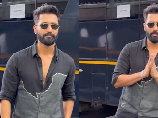 Vicky Kaushal Looks Handsome In Black Casual Wear As He Gets Papped In The City, Fans React; Watch - News18