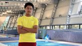 Swimming pool's first customer welcomed back as lifeguard