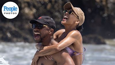 Jonathan Majors and Meagan Good Show P.D.A. on the Beach in Malibu: Exclusive Photos