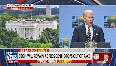 ‘A Very Unstable, Tumultuous Time for Our Country’: Bret Baier Calls in to Fox News to Assess News of Biden Dropping Out