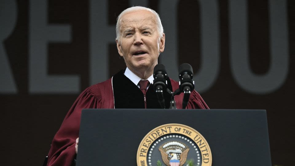 Biden appeals to Black voters and says he’s working toward an ‘immediate ceasefire’ in Gaza during Morehouse commencement