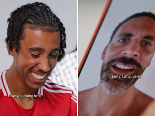 Watch Rio Ferdinand's surprise message to Man Utd new boy Leny Yoro