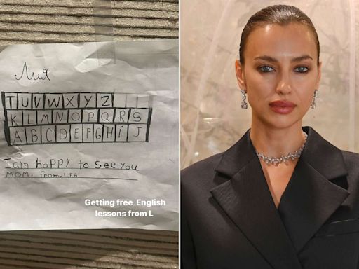 Irina Shayk Jokes She's Getting 'Free English Lessons' from Daughter Lea, 6, as She Shares Her Drawing