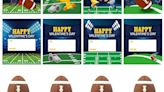 Yopyame 86PCS Valentine’s Day Sport Gift Cards with Erasers for Kids Funny Valentines Greeting Cards Mini Football Pencil Eraser for...