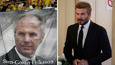 Mourners including David Beckham attend Sven-Goran Eriksson's funeral